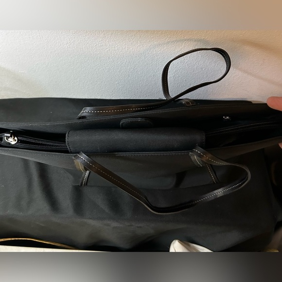 Casual Corner, Annex black tote bag. 14”x9” - Picture 3 of 13